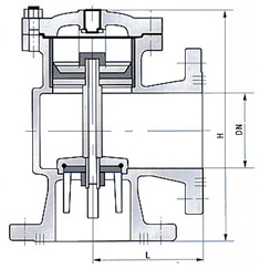 H142X液壓水位控制閥結構示意圖 H142X液壓水位控制閥結構示意圖