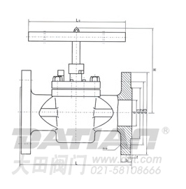 國標法蘭卡套旋塞閥結(jié)構(gòu)圖