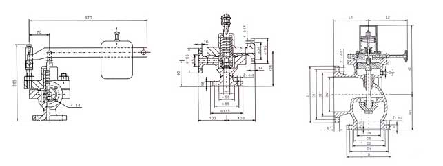 GA49型沖量安全閥結構圖 GA49型沖量安全閥結構圖